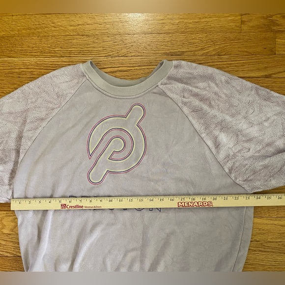 Peloton Fleece lined Sweatshirt Women’s Large Light Purple Logo Long Sleeve - Picture 6 of 8
